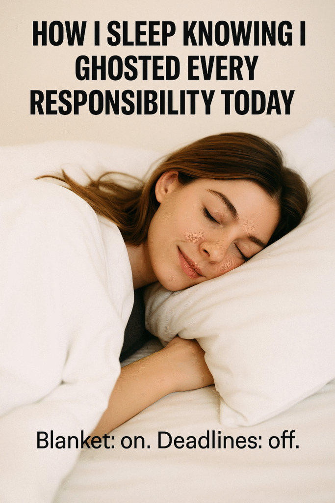 viralpunch.lol : “A hilariously relatable meme for anyone who chooses rest over responsibility. When the blanket is warm and the deadlines can wait — this is peak 2024 energy.”